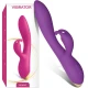 Vibrator Rabbit din silicon medical, mov, reîncărcabil USB