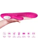 Vibrator Spark cu efect de încălzire, fucsia, din silicon medical și ABS