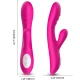 Vibrator Spark cu efect de încălzire, fucsia, din silicon medical și ABS