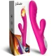 Vibrator Spark cu efect de încălzire, fucsia, din silicon medical și ABS
