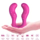 Vibrator Seraph cu telecomandă dublă, fucsia, din silicon medical și ABS