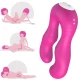 Vibrator Seraph cu telecomandă dublă, fucsia, din silicon medical și ABS
