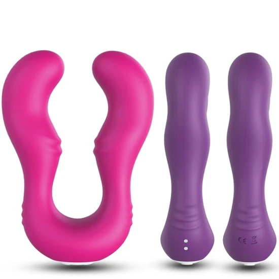 Vibrator Seraph cu control dublu, mov, din silicon medical și ABS