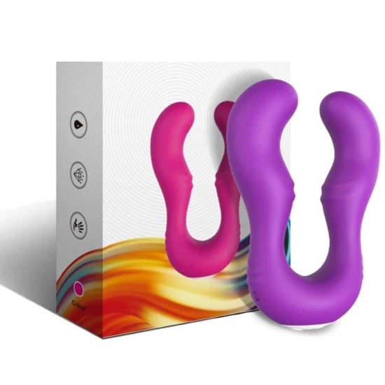 Vibrator Seraph cu control dublu, mov, din silicon medical și ABS