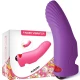 Vibrator finger Aurora din silicon medical și ABS, mov, 3.7 V
