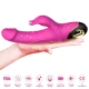 Dildo vibrator rabbit rotator fuchsia din silicon medical și ABS, mărime universal