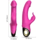 Dildo vibrator rabbit rotator fuchsia din silicon medical și ABS, mărime universal