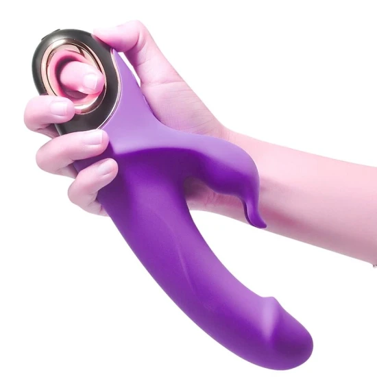 Vibrator tip rabbit, mov, din silicon medical și ABS