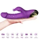 Vibrator tip rabbit, mov, din silicon medical și ABS
