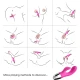 Vibrator Rabbit din silicon medical și ABS, fucsia, 100% waterproof