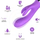 Vibrator Rabbit, mov, din silicon medical și ABS