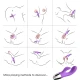 Vibrator Rabbit, mov, din silicon medical și ABS
