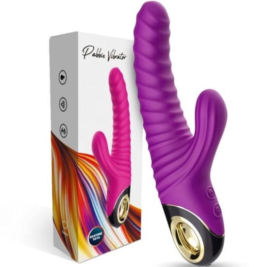 Vibrator din silicon medical, mov, USB reîncărcabil