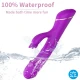 Dildă vibrator Rabbit din silicon, mov, 100% waterproof