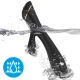 Vibrator tip rabbit din silicon, negru, USB reîncărcabil