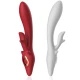 Vibrator Rabbit curbat din silicon medical, roșu. ARMONY, 3.7 V, 100% waterproof