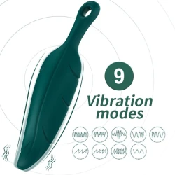 Stimulant & vibrator tip bilă detașabilă, Leaf Green, ARMONY