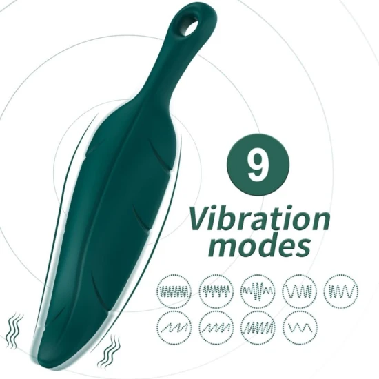 Stimulant & vibrator tip bilă detașabilă, Leaf Green, ARMONY