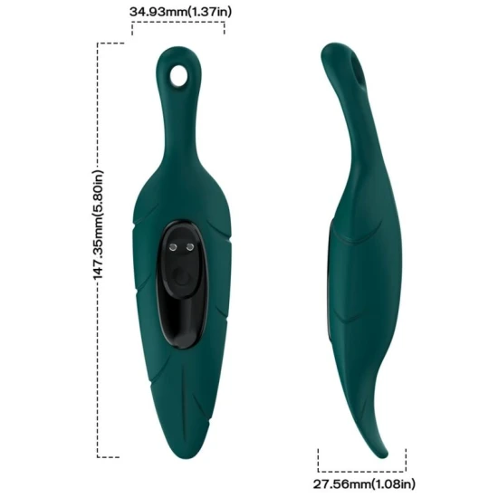 Stimulant & vibrator tip bilă detașabilă, Leaf Green, ARMONY