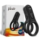 Vibrator inel dublu din silicon medical, negru, USB, 101*50*39 mm