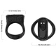 Inel vibrator cu vibrații & multipoziție, negru, silicon medical & ABS