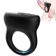 Inel vibrator cu vibrații din silicon medical și ABS, negru, USB reîncărcabil