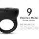 Inel vibrator cu vibrații din silicon medical și ABS, negru, USB reîncărcabil