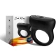 Inel vibrator cu vibrații din silicon medical și ABS, negru, USB reîncărcabil