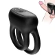 Vibrator inel dublu din silicon medical, negru, design ergonomic