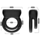 Vibrator inel dublu din silicon medical, negru, design ergonomic