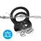Vibrator inel dublu din silicon medical, negru, design ergonomic