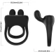 Inel vibrator Rabbit din silicon medical, negru, moduri de vibrație