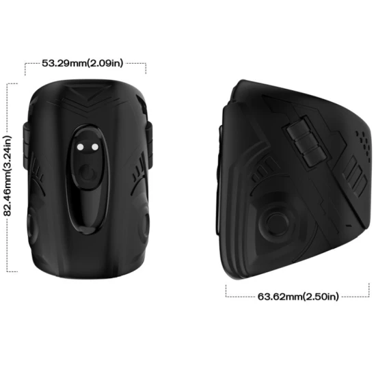 Inel vibrator & masturbator, negru, silicon medical & ABS