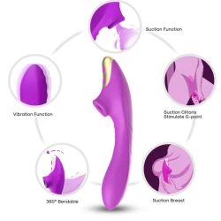 Suctor clitoridian violet ARMONY din silicon medical, ABS, Universal