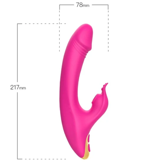 Cupa de aspirație clitoridiană Love Clitoris & G-Spot, fucsia, din silicon medical