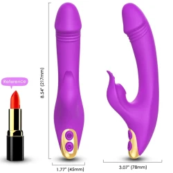 Suction clitoridian & G-spot din silicon, violet, Universal