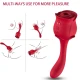 Stimulator clitoris cu aspirație RoseLover din silicon medical, roșu, Universal