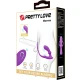Inel penis și testicule cu plug anal vibrator din silicon, violet