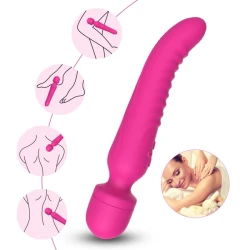 Massager & vibrator cu efect de încălzire, fucsia, 42°C
