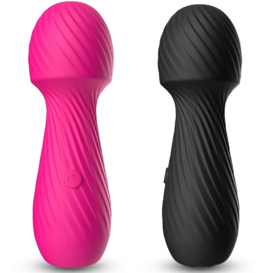 Dazzle massager & vibrator mic, din silicon medical și ABS, fuchsia