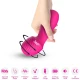 Dazzle massager & vibrator mic, din silicon medical și ABS, fuchsia