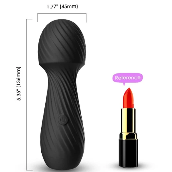 Dazzle Massager & Vibrator Small, negru, din silicon medical și ABS