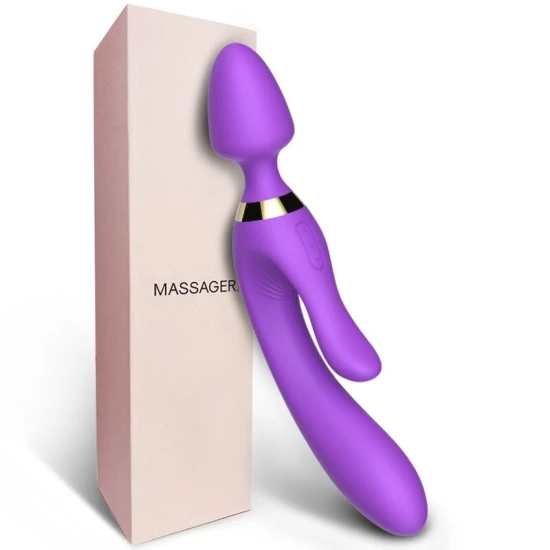 Massager & vibrator tip iepure Rabbit, mov, din silicon medical, reîncărcabil USB