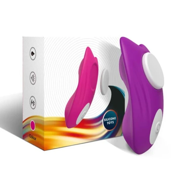 Chiloți vibratori purpurii cu vibrator telecomandă din silicon medical și ABS