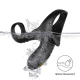 Inel vibrator dublu pentru cupluri, negru, din silicon medical & ABS