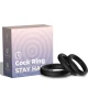 Inel penis cu triplu silicon, negru, medical, 44*48*52 mm