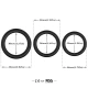 Inel penis cu triplu silicon, negru, medical, 44*48*52 mm
