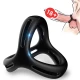 Inel penis X-Ring multiposition din silicon medical, negru