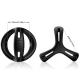 Inel penis X-Ring multiposition din silicon medical, negru