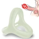 Inel penis X-Ring multiposition luminos din silicon medical, negru, Universal